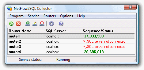 NetFlow2SQL Collector screenshot